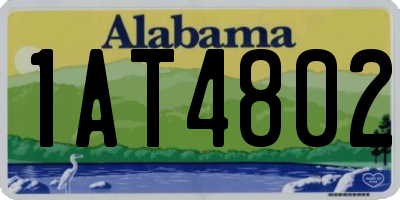 AL license plate 1AT4802