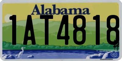 AL license plate 1AT4818