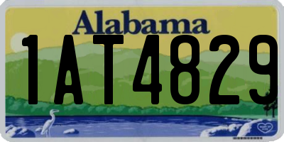 AL license plate 1AT4829
