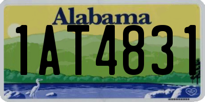 AL license plate 1AT4831
