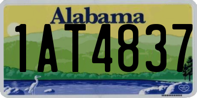 AL license plate 1AT4837