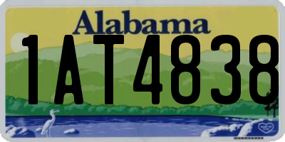 AL license plate 1AT4838