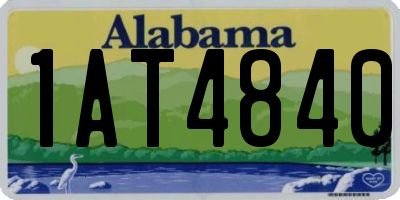 AL license plate 1AT4840