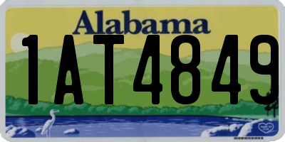 AL license plate 1AT4849