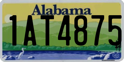 AL license plate 1AT4875