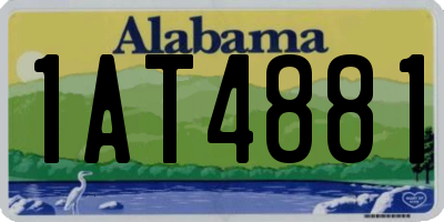 AL license plate 1AT4881