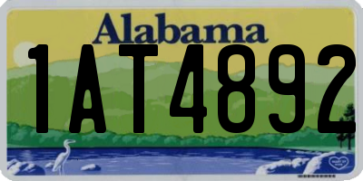 AL license plate 1AT4892