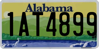 AL license plate 1AT4899