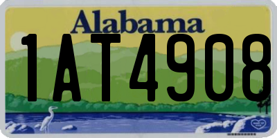 AL license plate 1AT4908