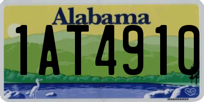 AL license plate 1AT4910