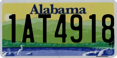 AL license plate 1AT4918