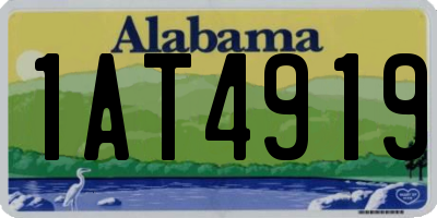 AL license plate 1AT4919