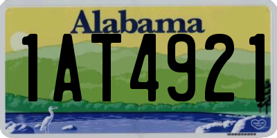 AL license plate 1AT4921