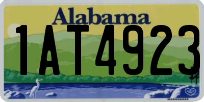 AL license plate 1AT4923