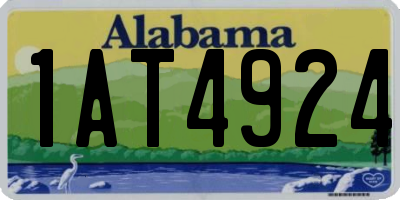 AL license plate 1AT4924