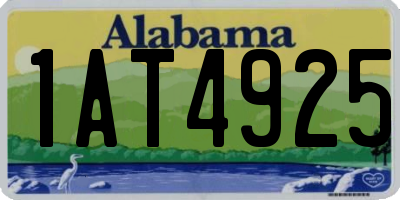 AL license plate 1AT4925