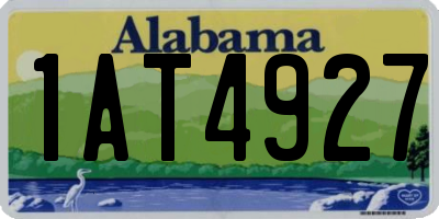 AL license plate 1AT4927