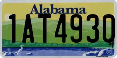 AL license plate 1AT4930