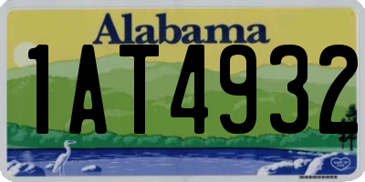 AL license plate 1AT4932
