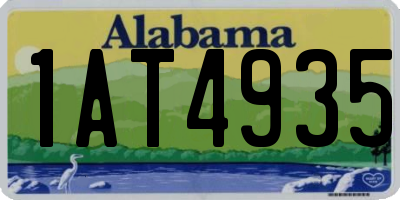 AL license plate 1AT4935