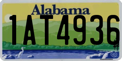 AL license plate 1AT4936