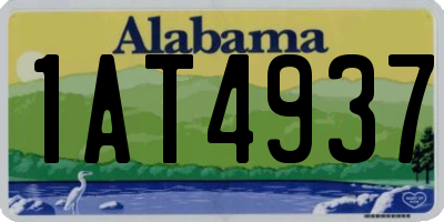 AL license plate 1AT4937
