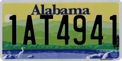 AL license plate 1AT4941