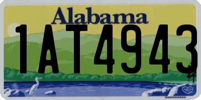 AL license plate 1AT4943