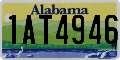AL license plate 1AT4946