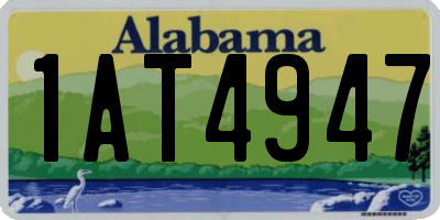 AL license plate 1AT4947