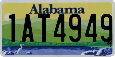 AL license plate 1AT4949