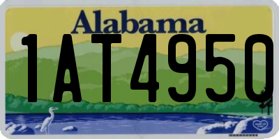 AL license plate 1AT4950