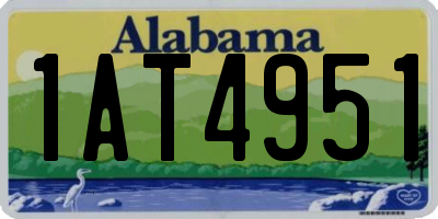 AL license plate 1AT4951