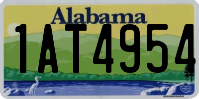 AL license plate 1AT4954