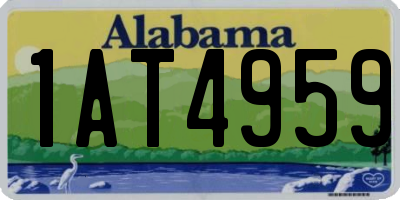 AL license plate 1AT4959