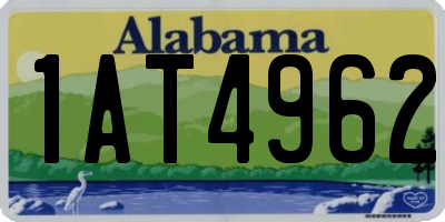 AL license plate 1AT4962