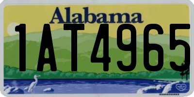 AL license plate 1AT4965