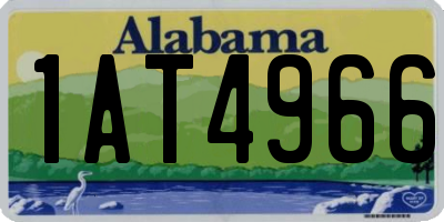 AL license plate 1AT4966