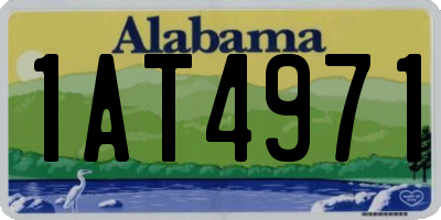 AL license plate 1AT4971