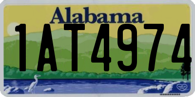 AL license plate 1AT4974