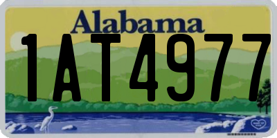 AL license plate 1AT4977