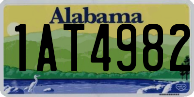 AL license plate 1AT4982