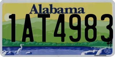 AL license plate 1AT4983