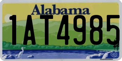 AL license plate 1AT4985