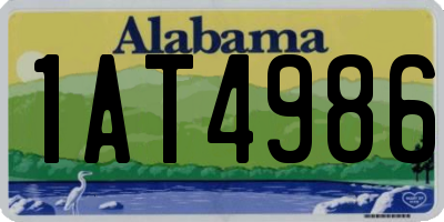 AL license plate 1AT4986