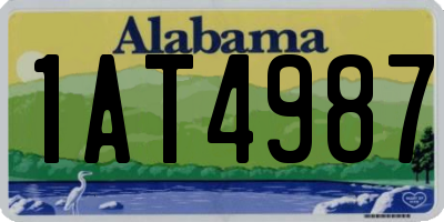 AL license plate 1AT4987