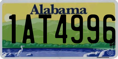AL license plate 1AT4996