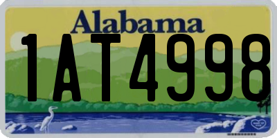 AL license plate 1AT4998