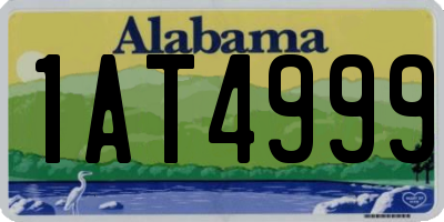 AL license plate 1AT4999