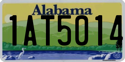 AL license plate 1AT5014